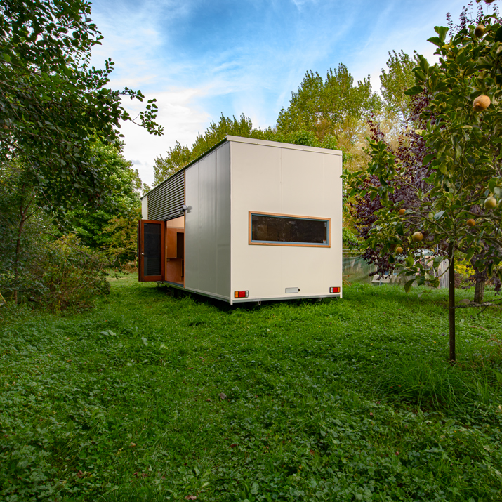 My Tiny Home Chateau, located in an old orchard amongst the fruit trees